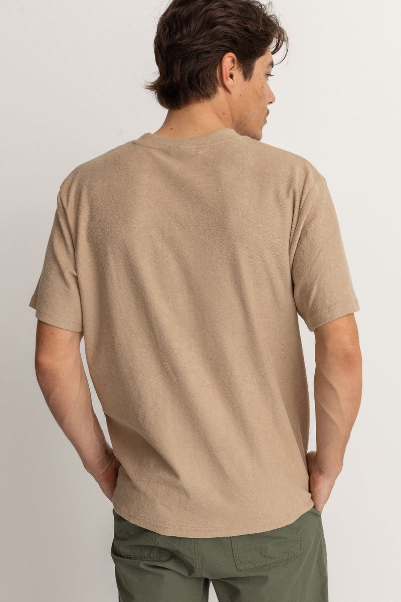 T-Shirt Embroidered Vintage Terry Ss - Smoke - Homme