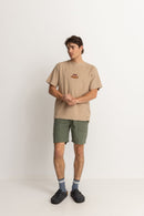 T-Shirt Embroidered Vintage Terry Ss - Smoke - Homme