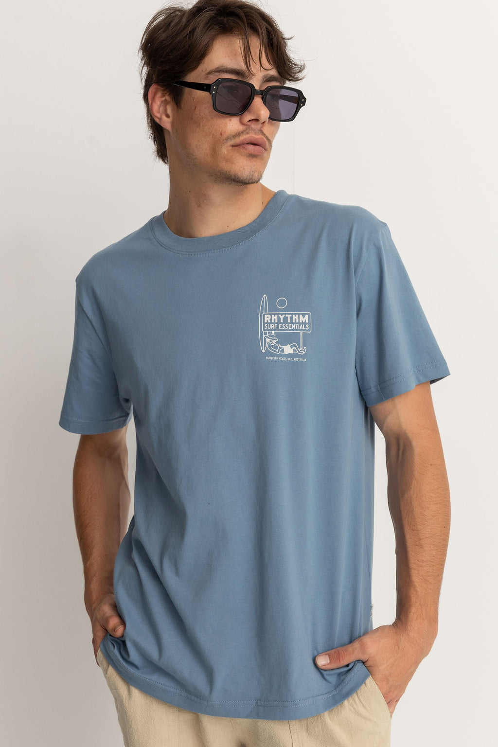 T-Shirt Lull Ss - Vintage Blue - Homme