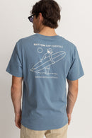 T-Shirt Lull Ss - Vintage Blue - Homme