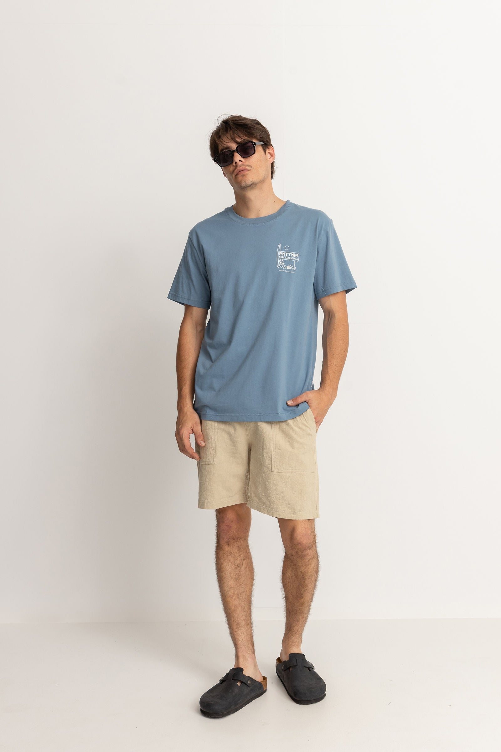 T-Shirt Lull Ss - Vintage Blue - Homme