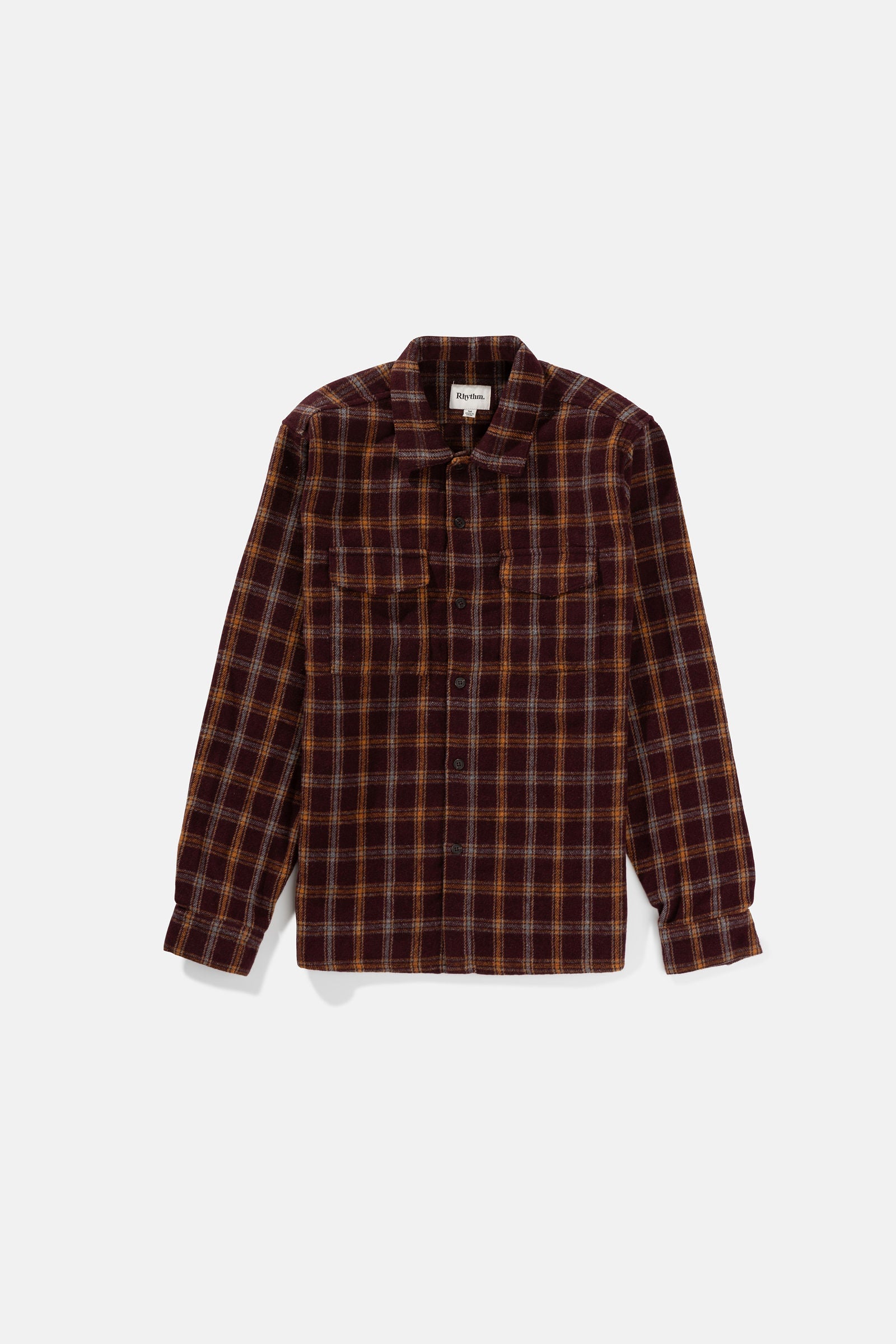 Chemise Check Ls - Wine - Homme
