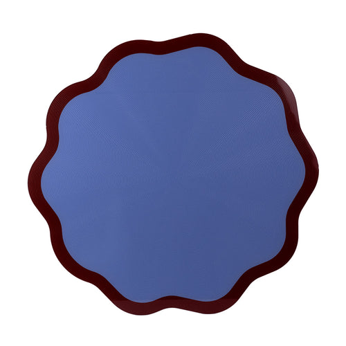 Decor - Set de 2 Sets De Table - Cristal Acrylique - Motif Fleurs - Bleu