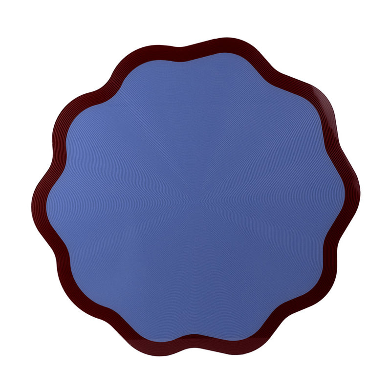 Decor - Set de 2 Sets De Table - Cristal Acrylique - Motif Fleurs - Bleu