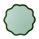 Decor - Set de 2 Sets De Table - Cristal Acryloque - Motif Fleurs - Bleu Clair