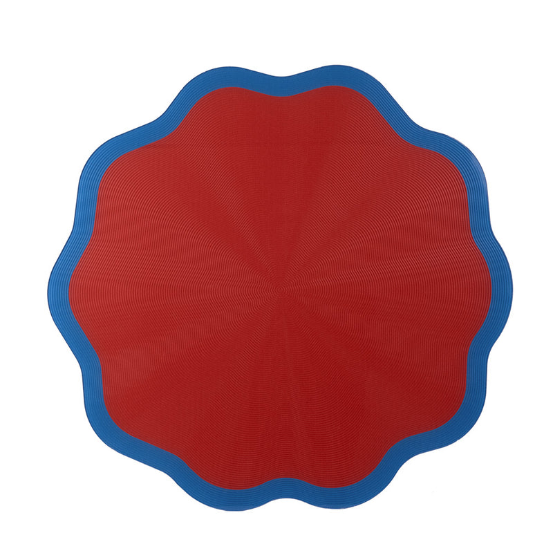 Decor - Set de 2 Sets De Table - Cristal Acrylique - Motif Fleurs - Rouge