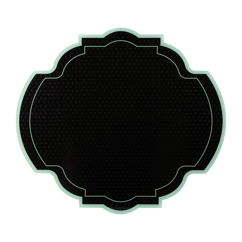 Decor - Set de 2 Sets De Table - Cristal Acrylique - Motif Impériale - Noir