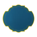 Decor - Set de 2 Sets De Table - Cristal Acrylique - Motif Impériale - Bleu Pétrole