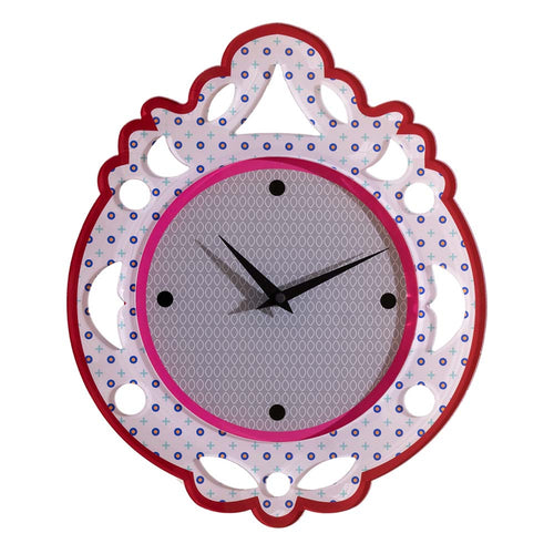 Madame - Horloge Murale - Multicolore Fuchsia