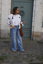 White Anouck Jacket with Circus Embroidery