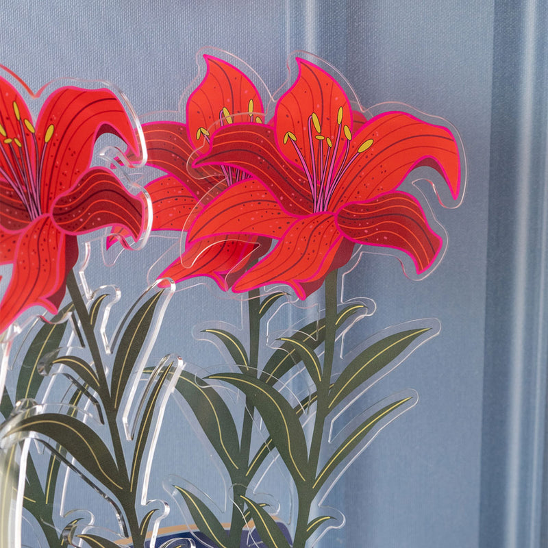 Funny Flowers - Petit Lys Décoratif - Rouge