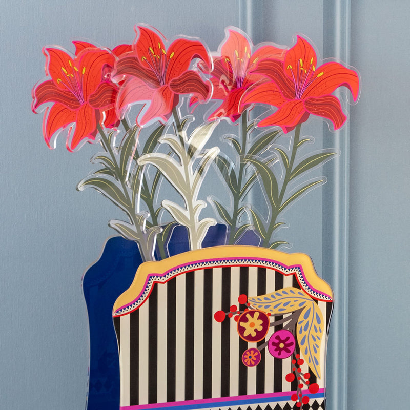 Funny Flowers - Grand Lys Décoratif - Rouge