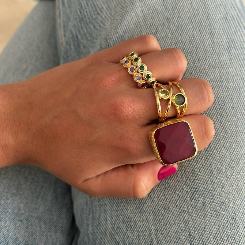 Bague Tampa Magenta