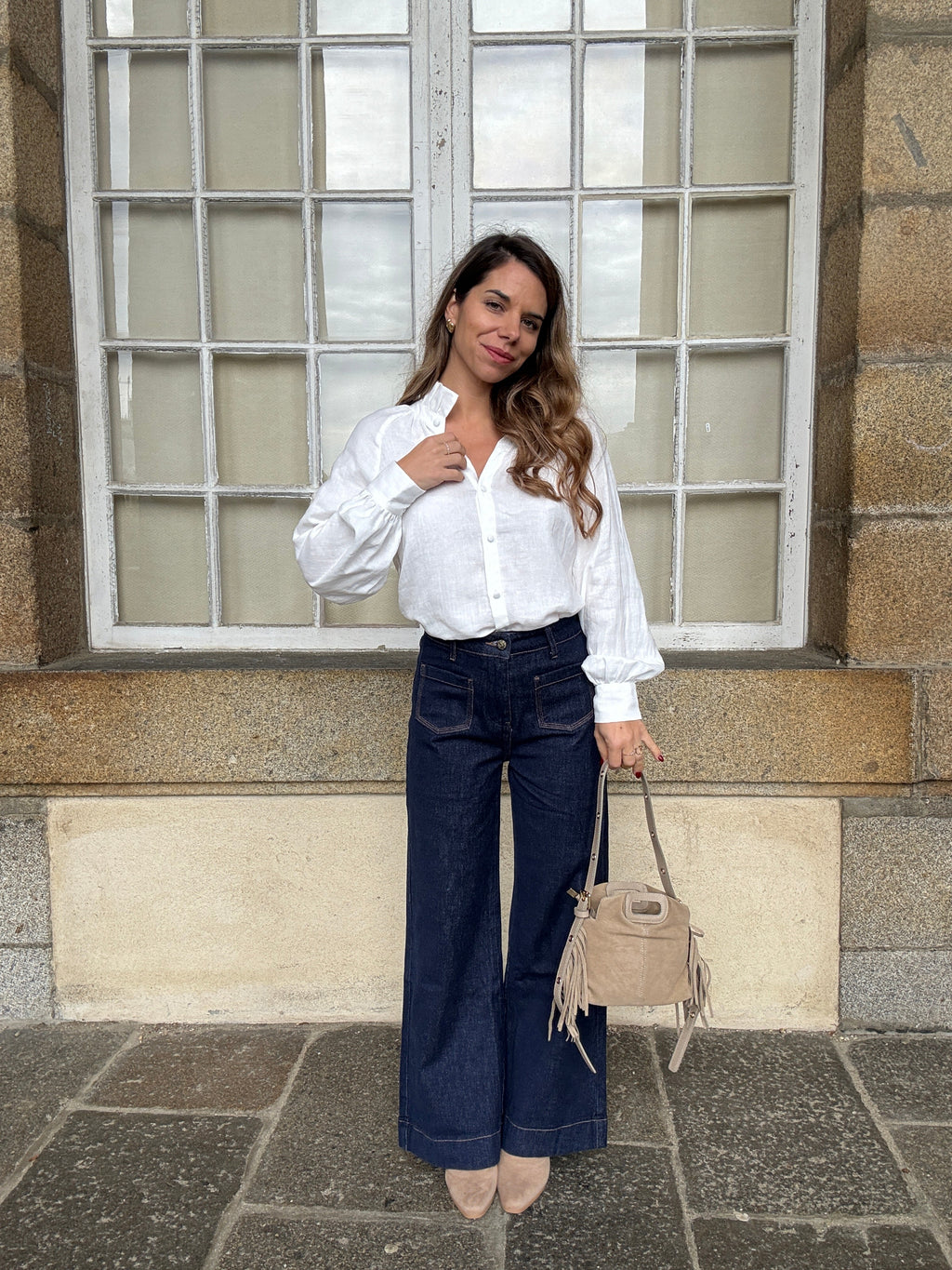 Blusa blanca Léonie
