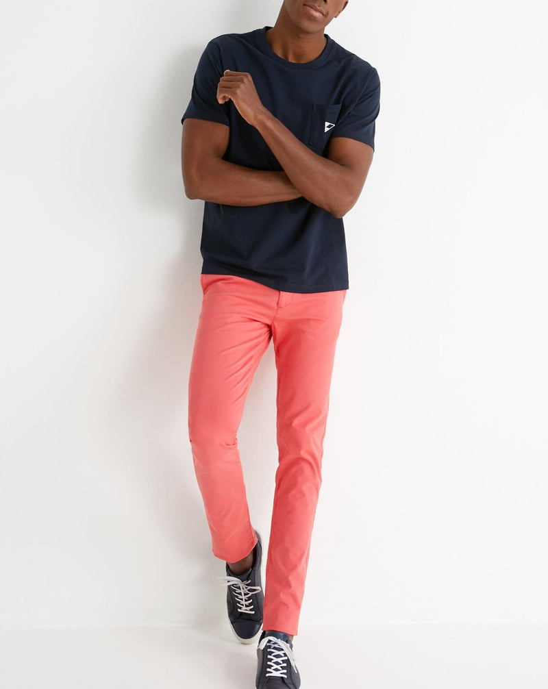 Chino Slim Mi S - Rouge Uni - Homme