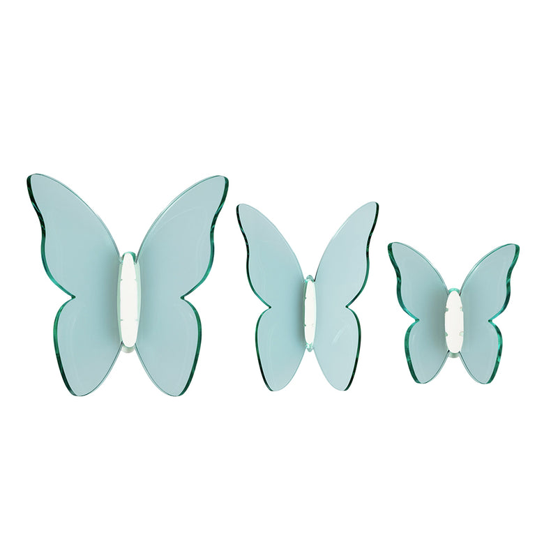 Funny Butterflies - Kit de 3 Papillons Décoratifs - Aquamarine