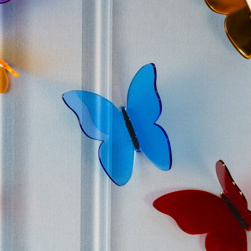 Funny Butterflies - Kit de 3 Papillons Décoratifs - Bleu