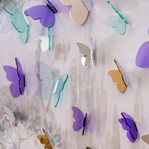 Funny Butterflies - Kit de 3 Papillons Décoratifs - Violet