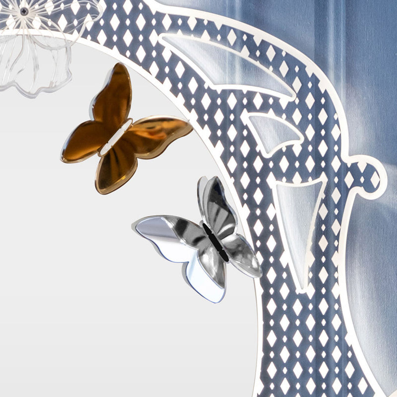 Funny Butterflies - Kit de 3 Papillons Décoratifs - Argent