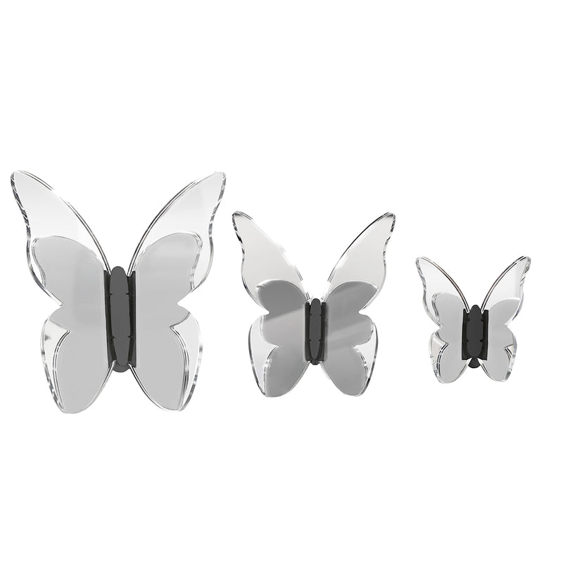 Funny Butterflies - Kit de 3 Papillons Décoratifs - Argent