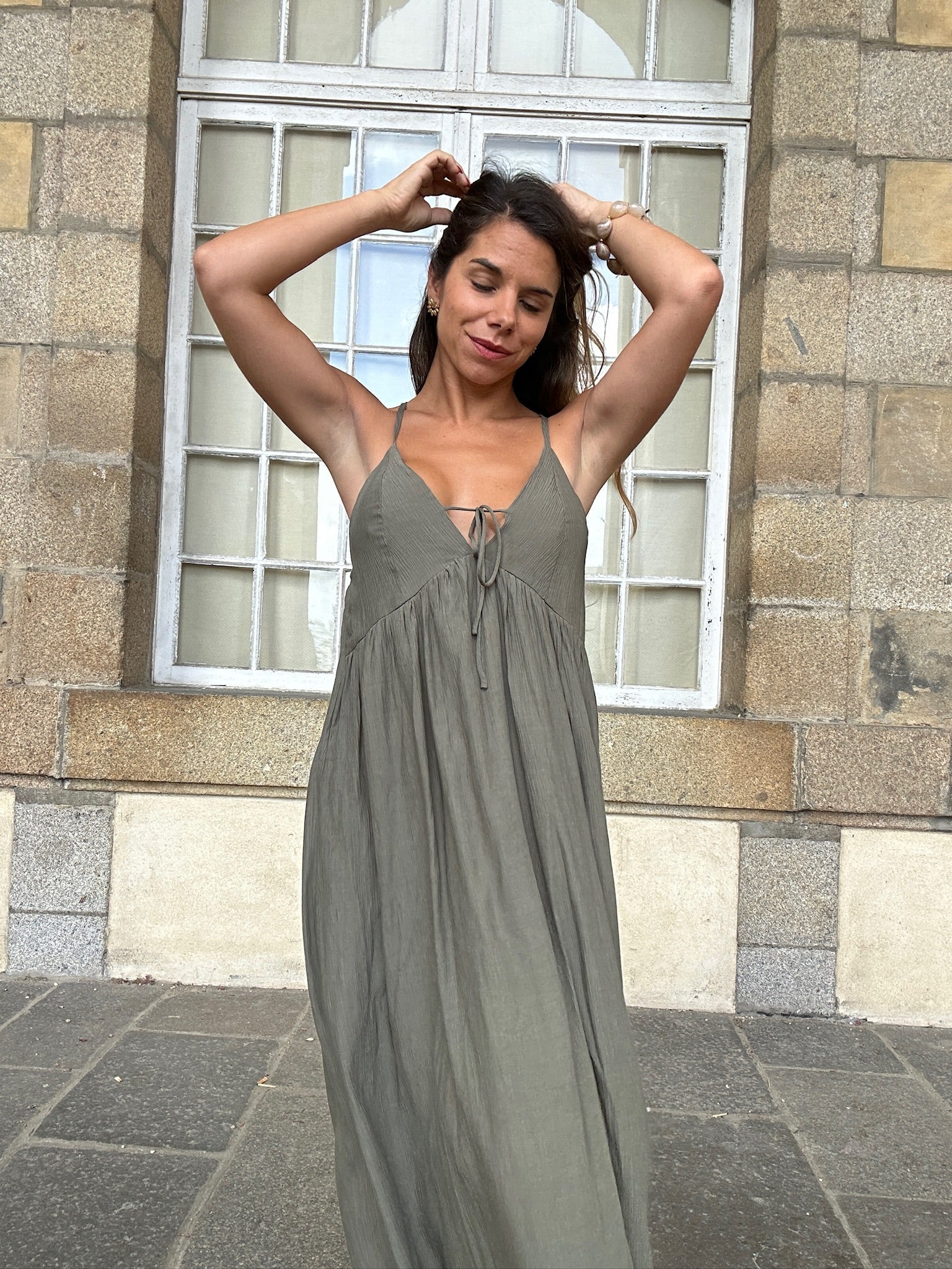 Robe Longue Stella Kaki