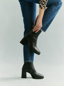 BOTTINES CUIR NOIR CALYPSO PETITE MENDIGOTE