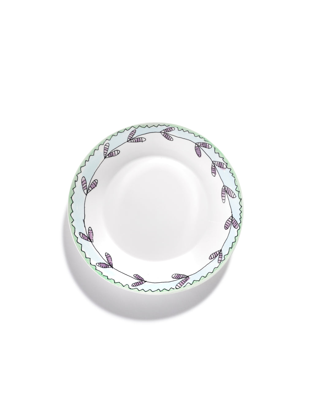 Midnight Flowers - Lot De 2 Assiettes Creuses - M - Porcelaine Bone China - Blossom Milk
