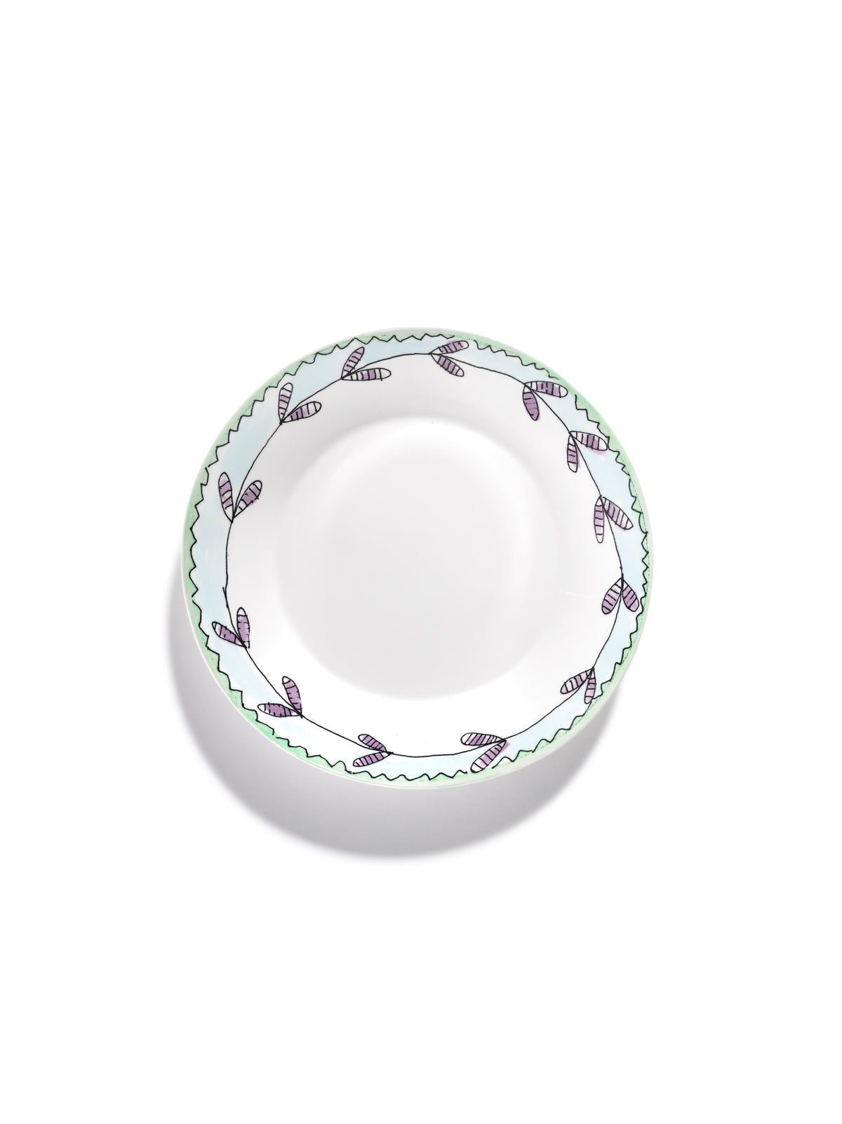 Midnight Flowers - Lot De 2 Assiettes Creuses - M - Porcelaine Bone China - Blossom Milk