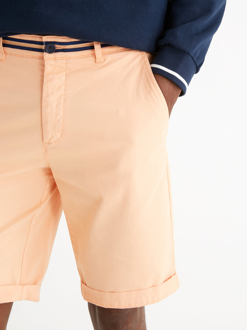 Bermuda Grs Grain - Beige Clair Uni - Homme