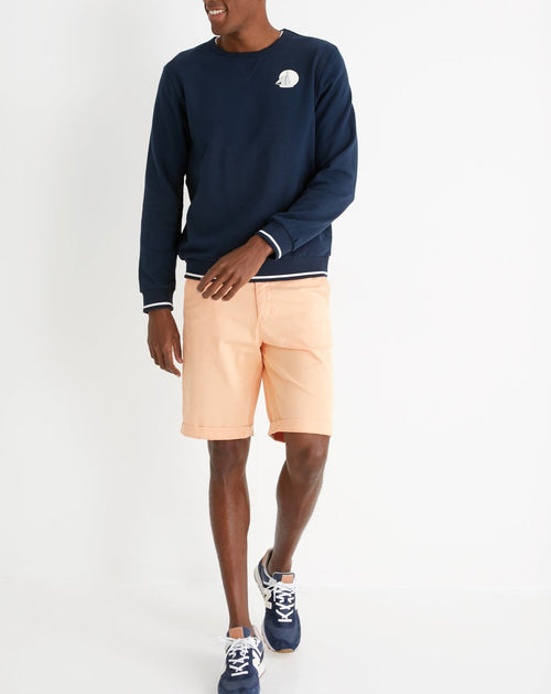 Bermuda Grs Grain - Beige Clair Uni - Homme