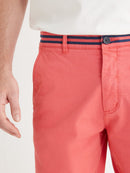 Bermuda Grs Grain - Rouge Clair Uni - Homme