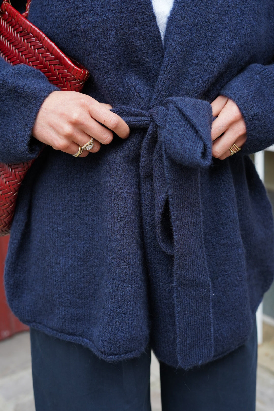 Lucien Navy Kimono Vest