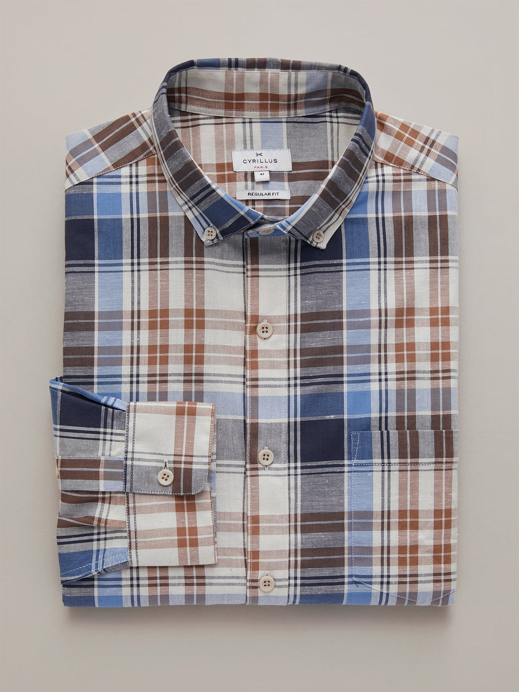Chemise Dro Mad - Bleu Clair Carreaux - Homme