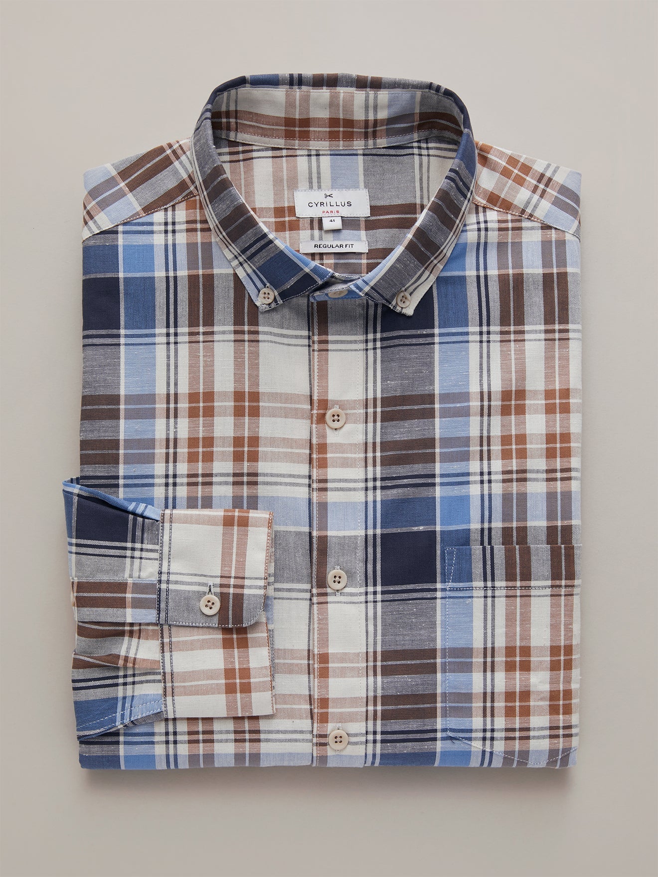 Chemise Dro Mad - Bleu Clair Carreaux - Homme