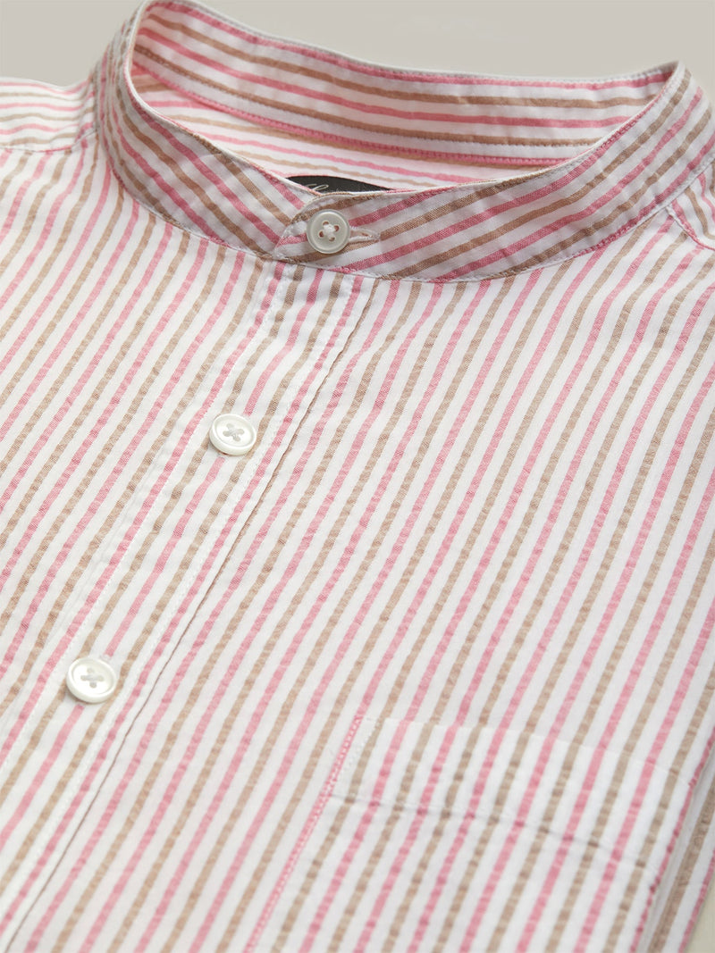 Chemise Sli Cm - Rose Moyen Raye - Homme