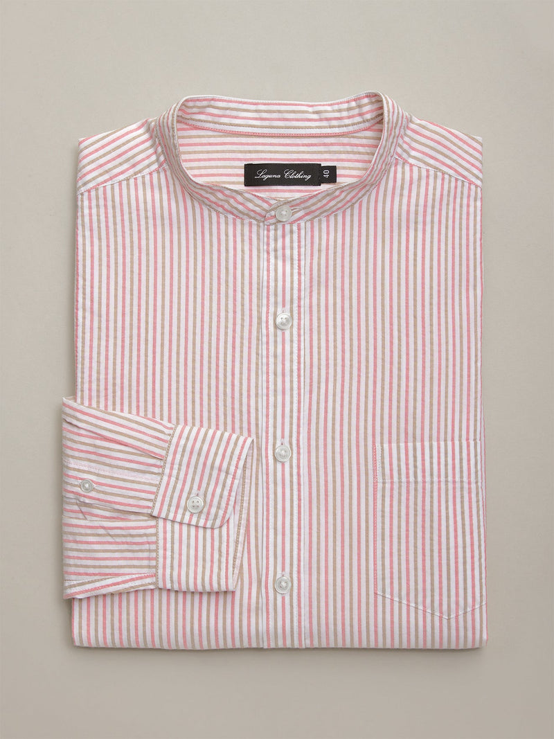 Chemise Sli Cm - Rose Moyen Raye - Homme
