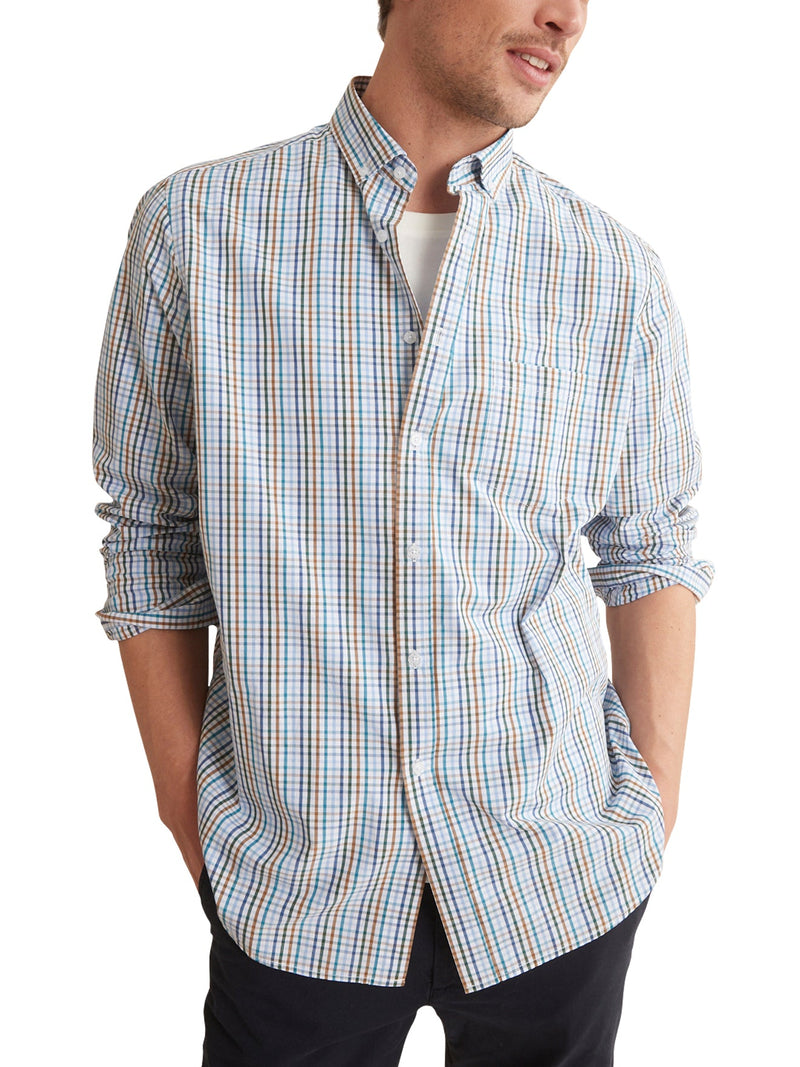 Cla Car Shirt - Medium Blue Check - Men