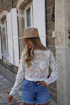 Blouse Brodée Ofelie - Blanche