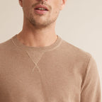 Cyrillus - Pull Sweat - Beige Fonce Uni - Homme