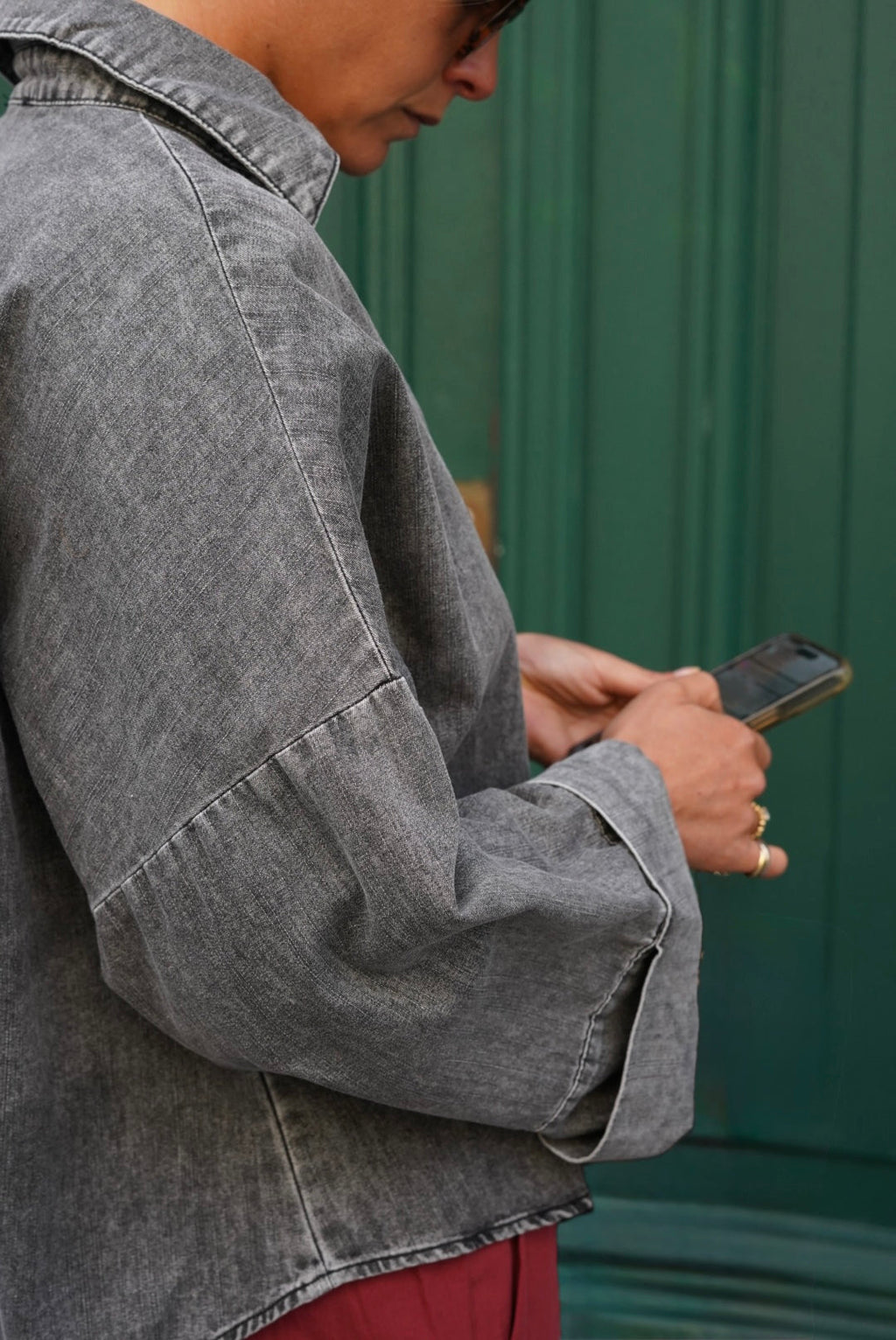 Léonore Denim Gray Shirt