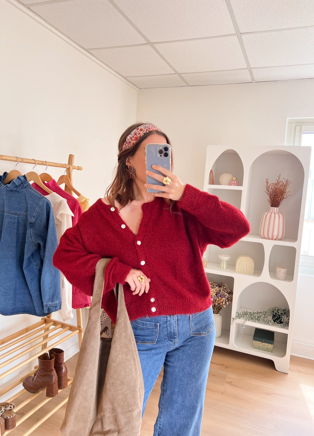Charlie burgundy cardigan