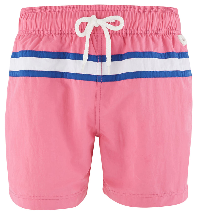 Cyrillus - Short de Bain Bande Bico - Rose Moyen Multicolore - Homme