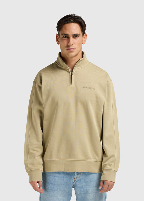 Pull Premium Blanks Half Zip - Washed Green