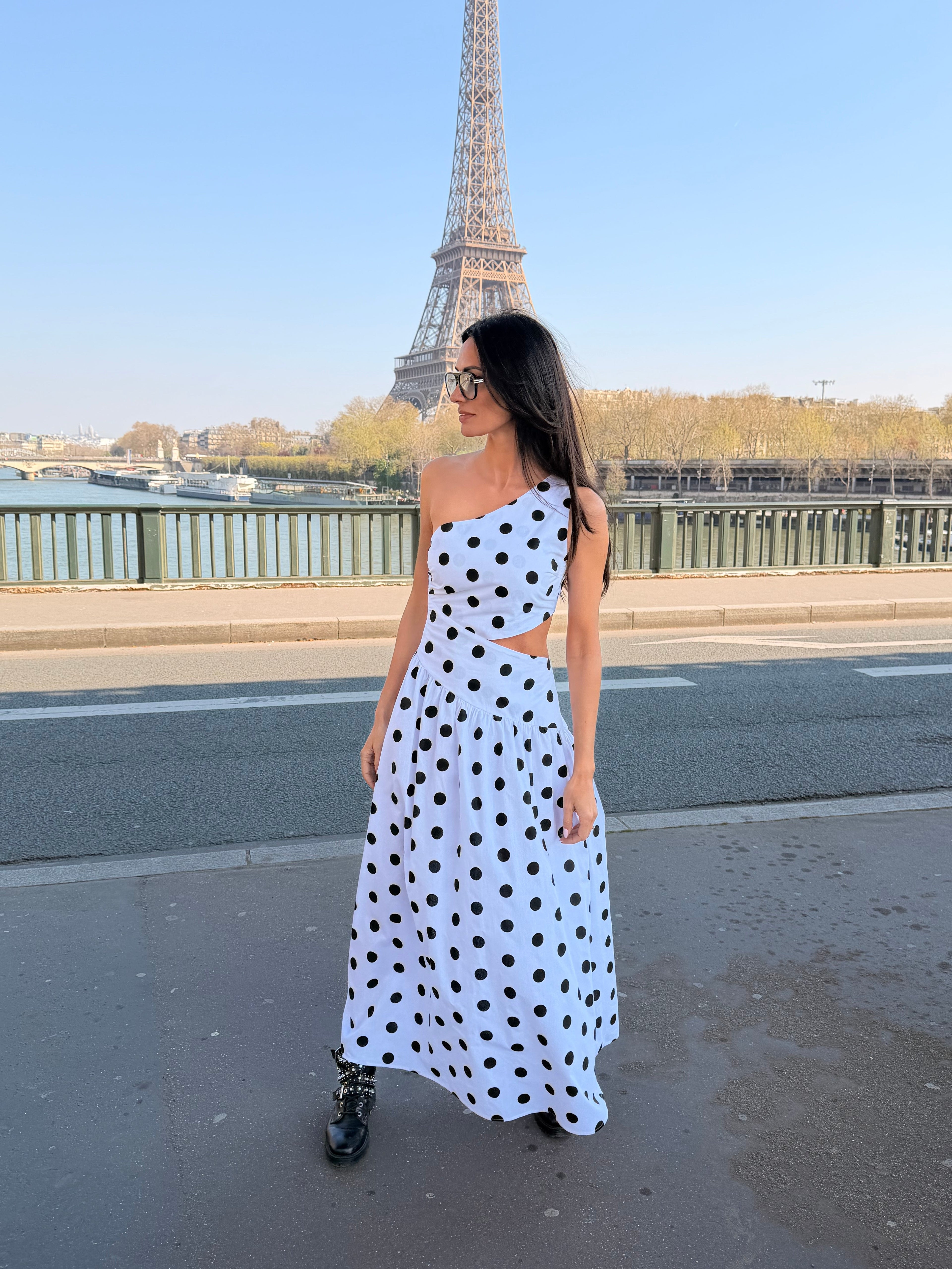 Robe Gaia - Blanc/Noir