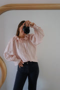 Blusa marrón rosa suave