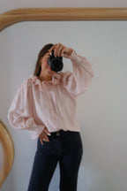 Blusa marrón rosa suave
