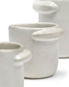 Out Of Lines - Lot De 2 Tasses À Expresso Sans Anse - Grès - Blanc Cassé