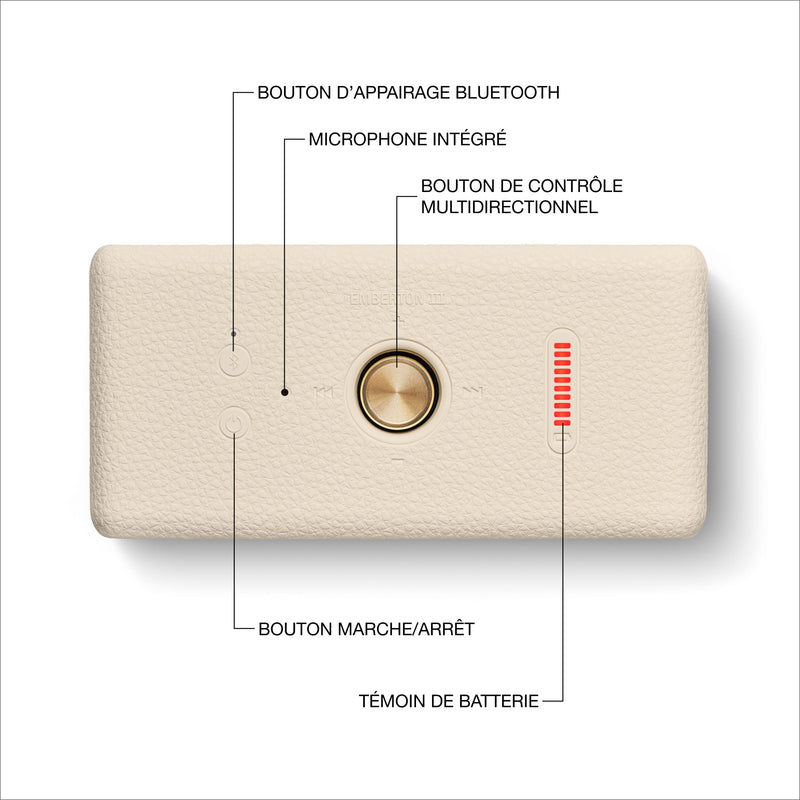 Marshall - Enceinte Portable - Emberton III - Crème