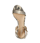 Sandale Talon - Beige Moyen Imprime - Femme