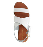 Sandalia con Hebilla - Blanco Claro Liso - Mujer